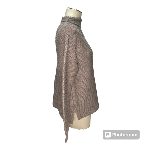 Athleta Lodge Pull Over Sweater 100% Merino Wool in Walnut Taupe Women's Size M - Picture 2 of 12